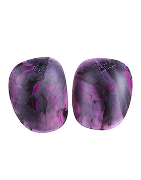 GAIN SWIRL plastic caps for hard shell knee pads, purple/blk